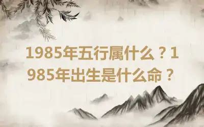 1985年是什么命|85年的五行命格 1985年出生是什么命